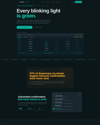 Cannabis Booking Software Landing Page Template