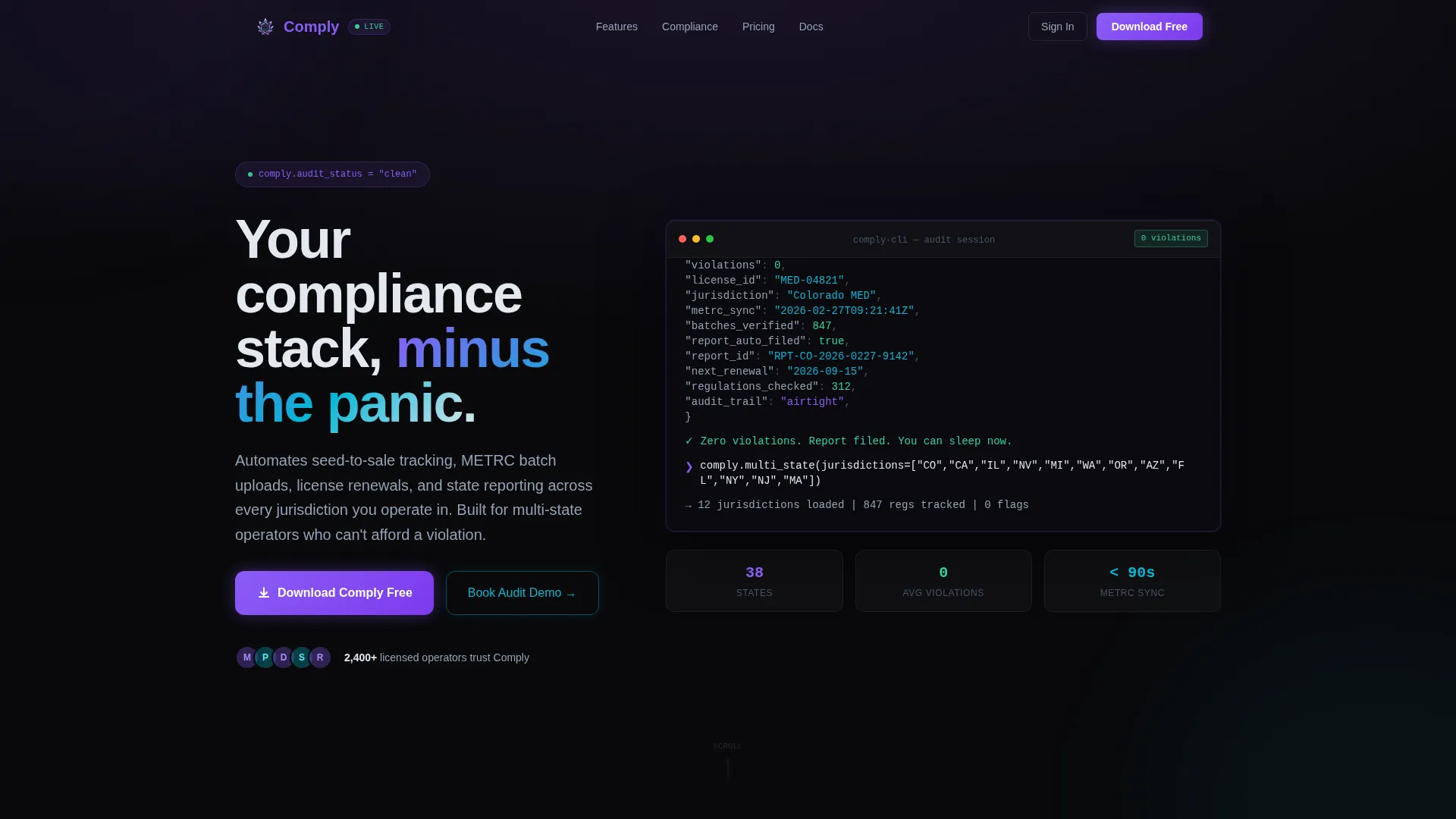 Cannabis Software & SaaS Booking Website Template