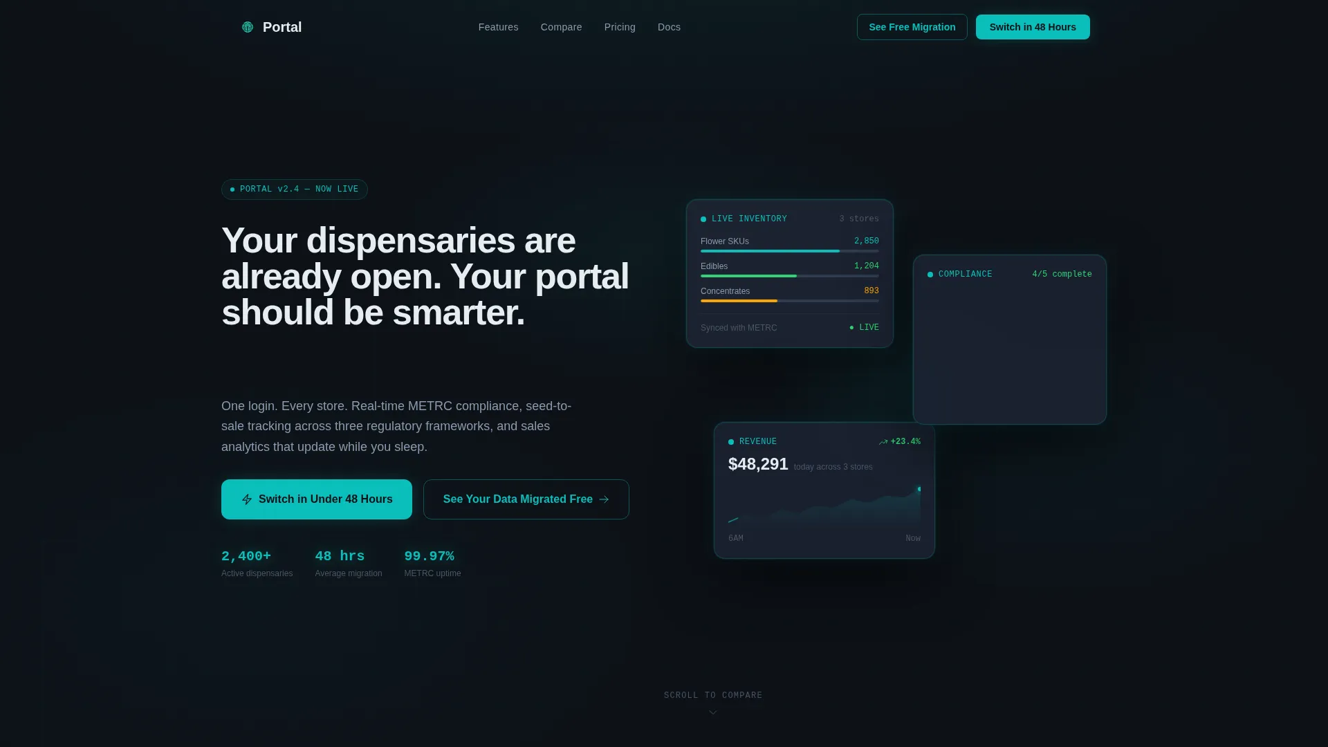 Cannabis Software & SaaS Professional Website Template