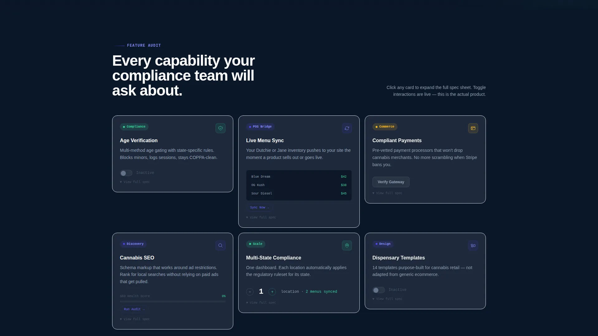 Cannabis Software & SaaS Professional Website Template