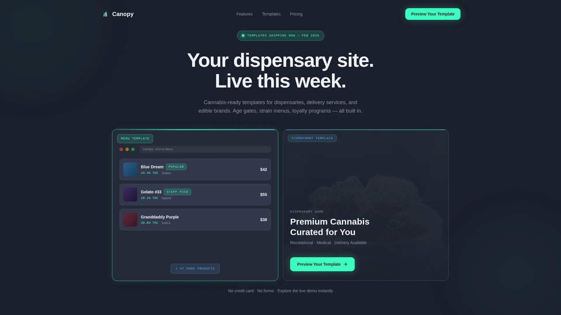 Advanced Cannabis Digital Presence Professional Website Template