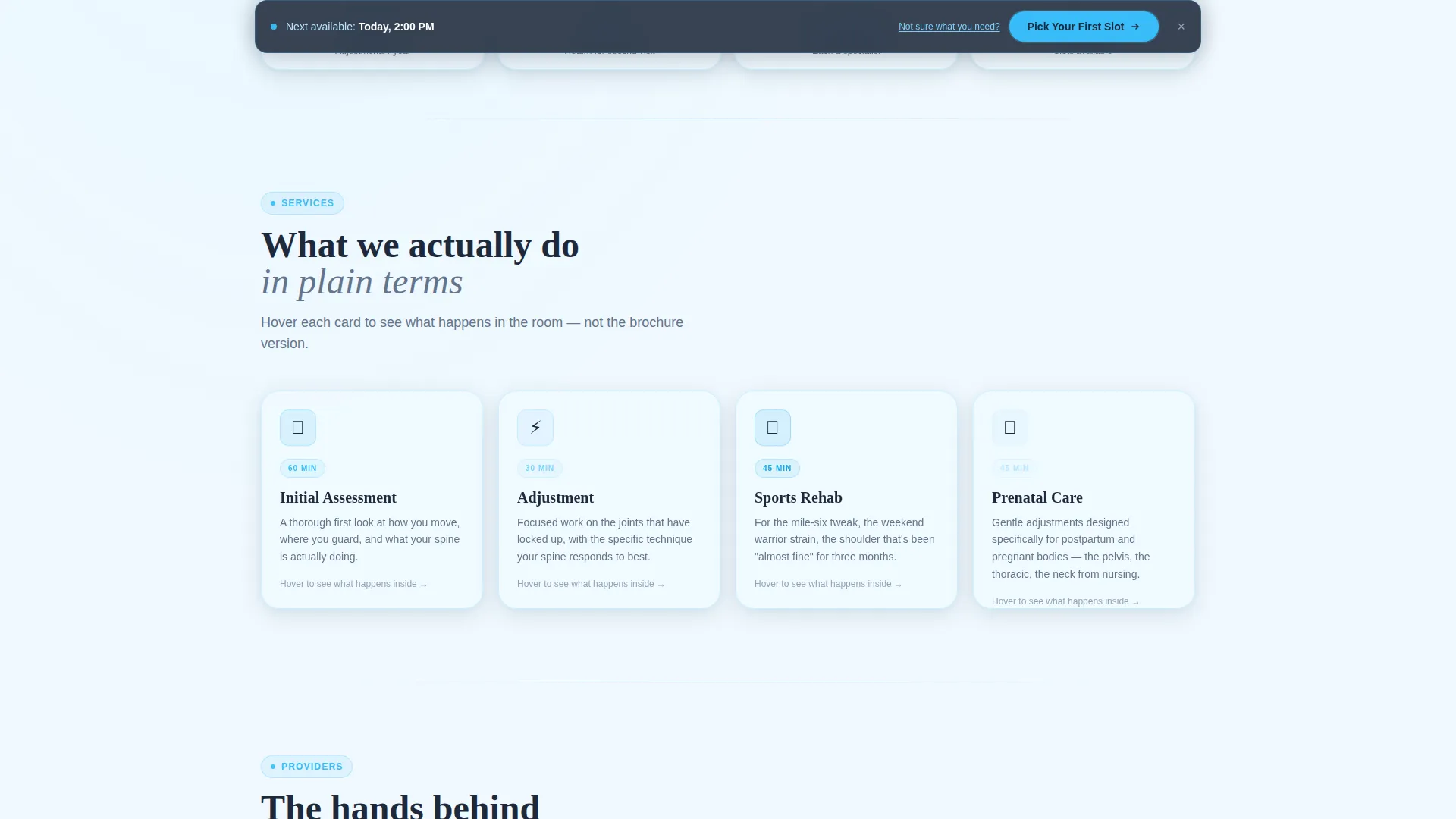 Modern Chiropractic Booking Landing Page Template
