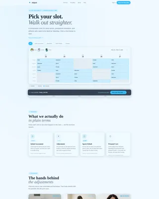 Modern Chiropractic Booking Landing Page Template