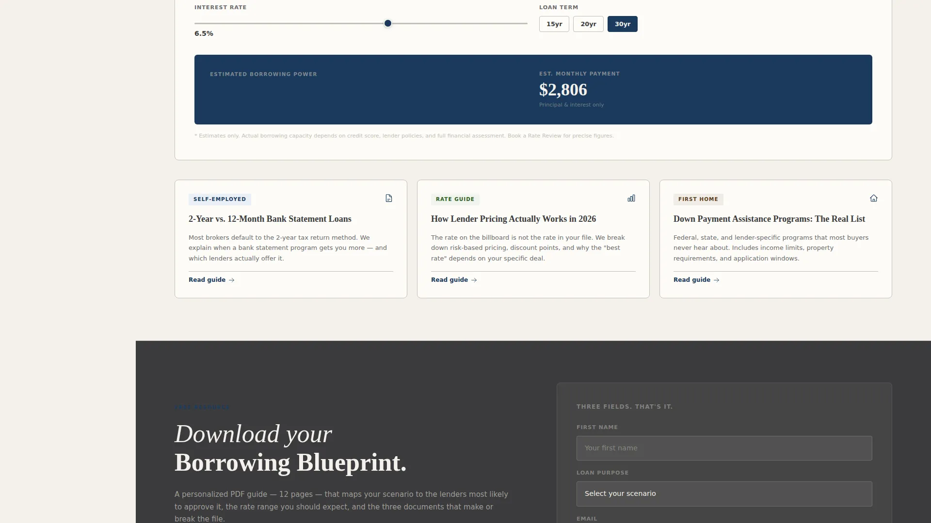 Mortgage Broker Landing Page Template