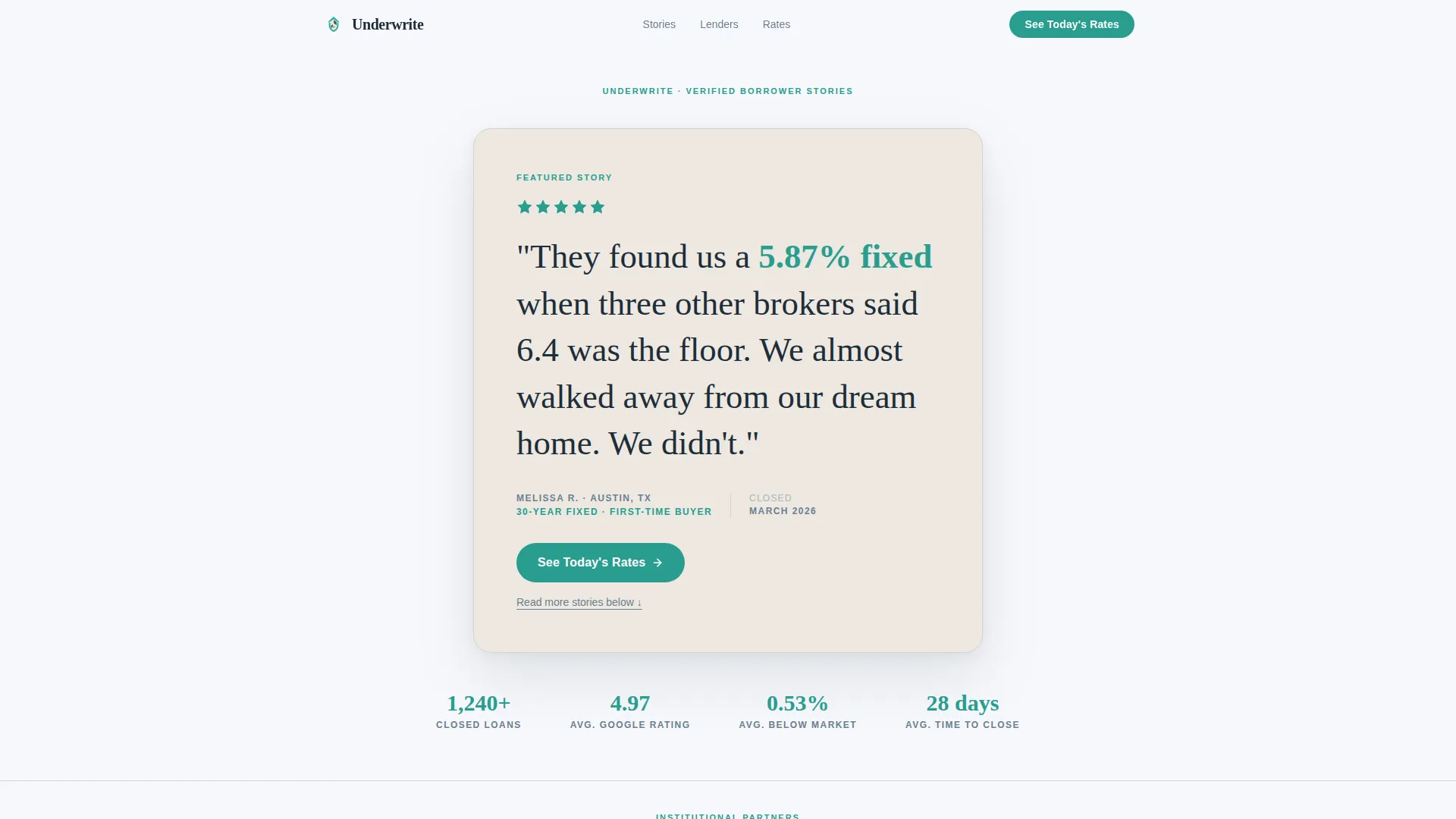 Mortgage Broker Testimonials Landing Page Template
