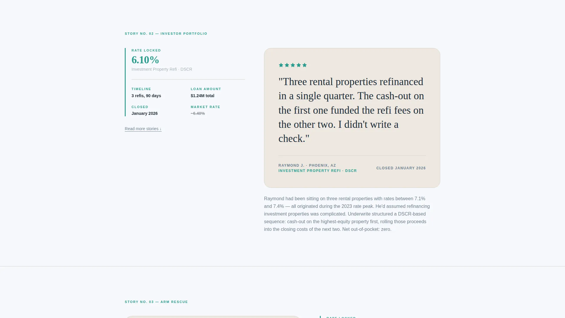 Mortgage Broker Testimonials Landing Page Template
