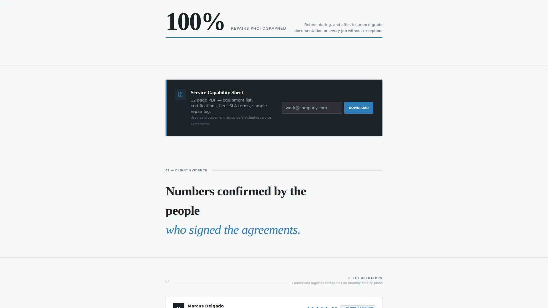 Licensed Brake Specialist Landing Page Template
