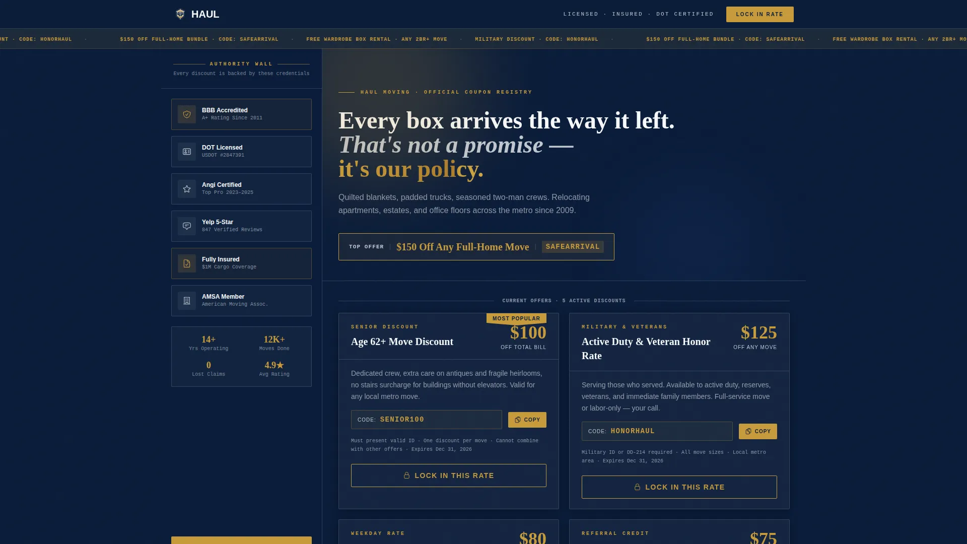 Expert Interstate Relocation Landing Page Template