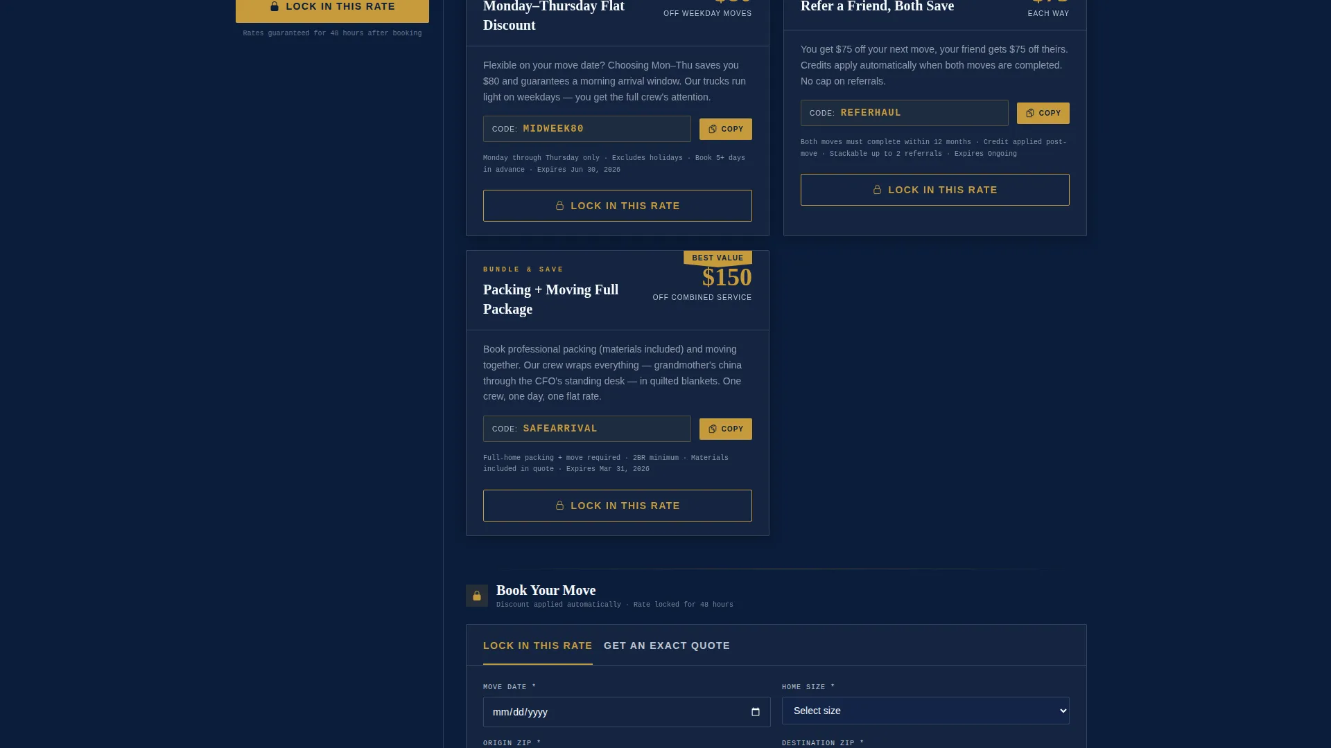 Expert Interstate Relocation Landing Page Template