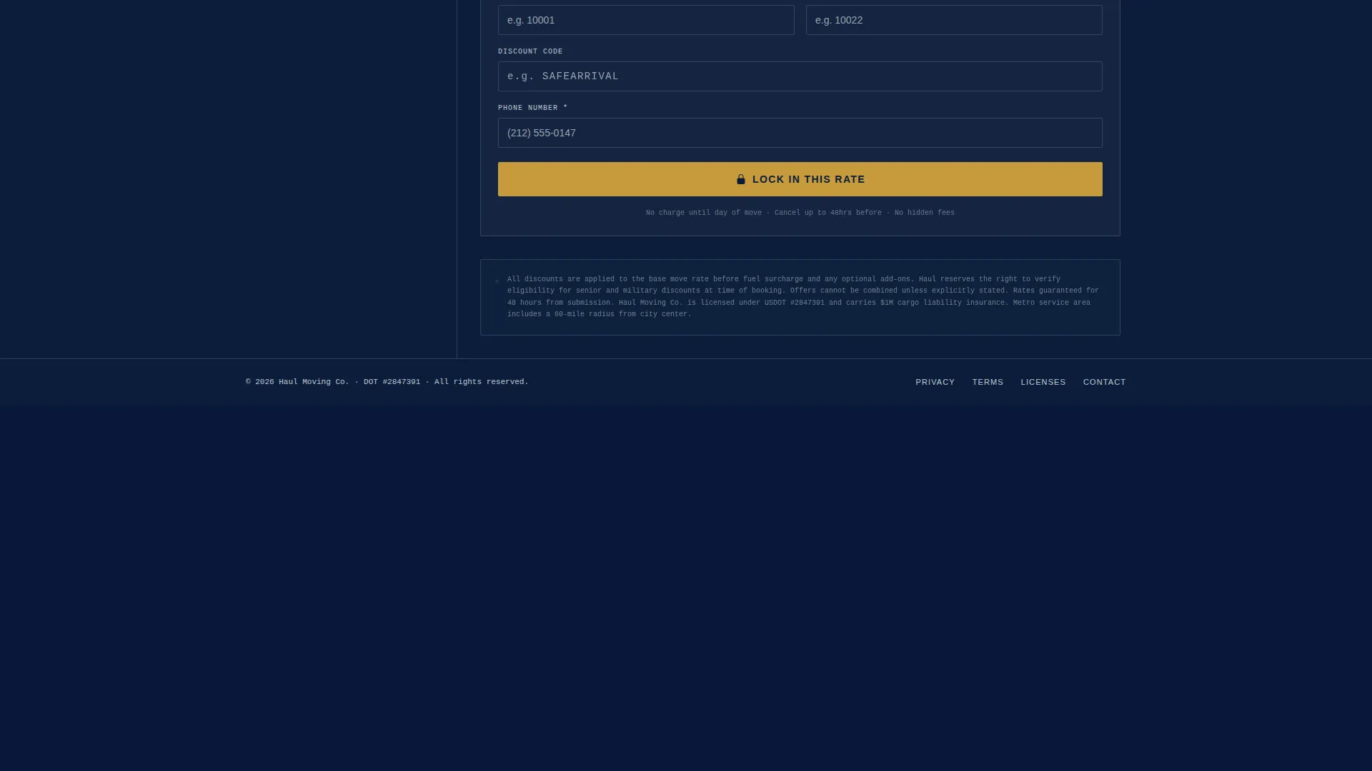 Expert Interstate Relocation Landing Page Template