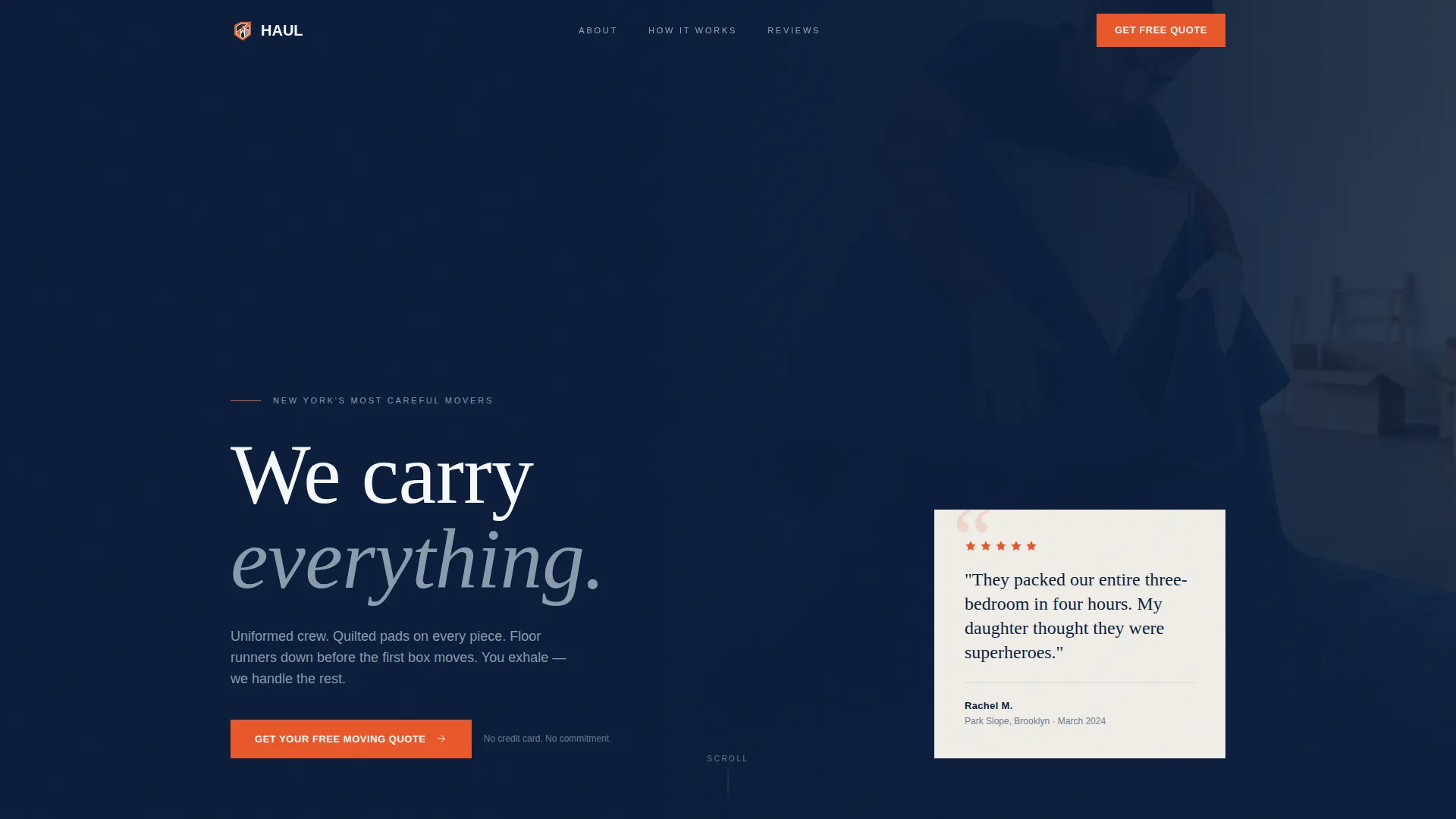 Rapid Specialty Moving Landing Page Template