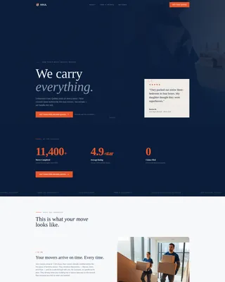Rapid Specialty Moving Landing Page Template