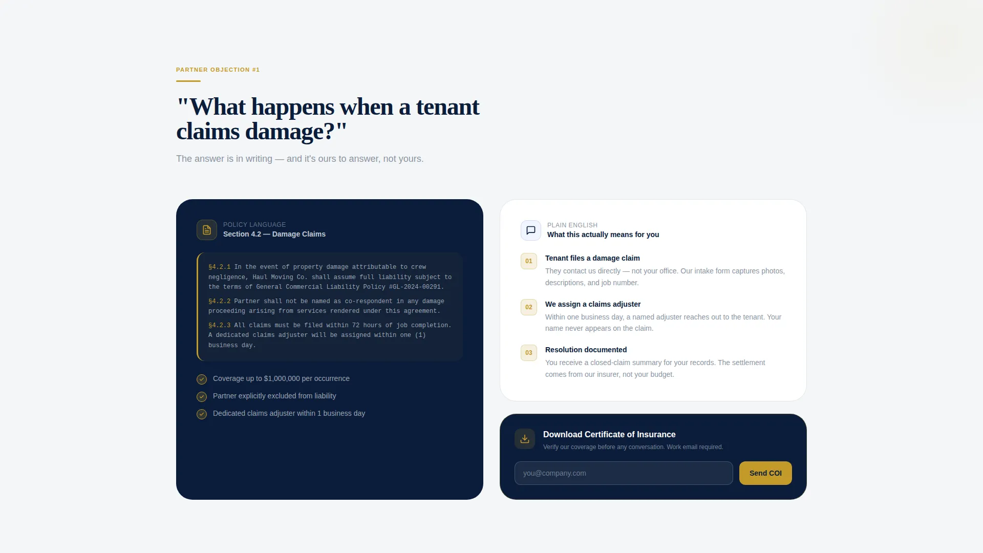 B2B Moving Company Landing Page Template