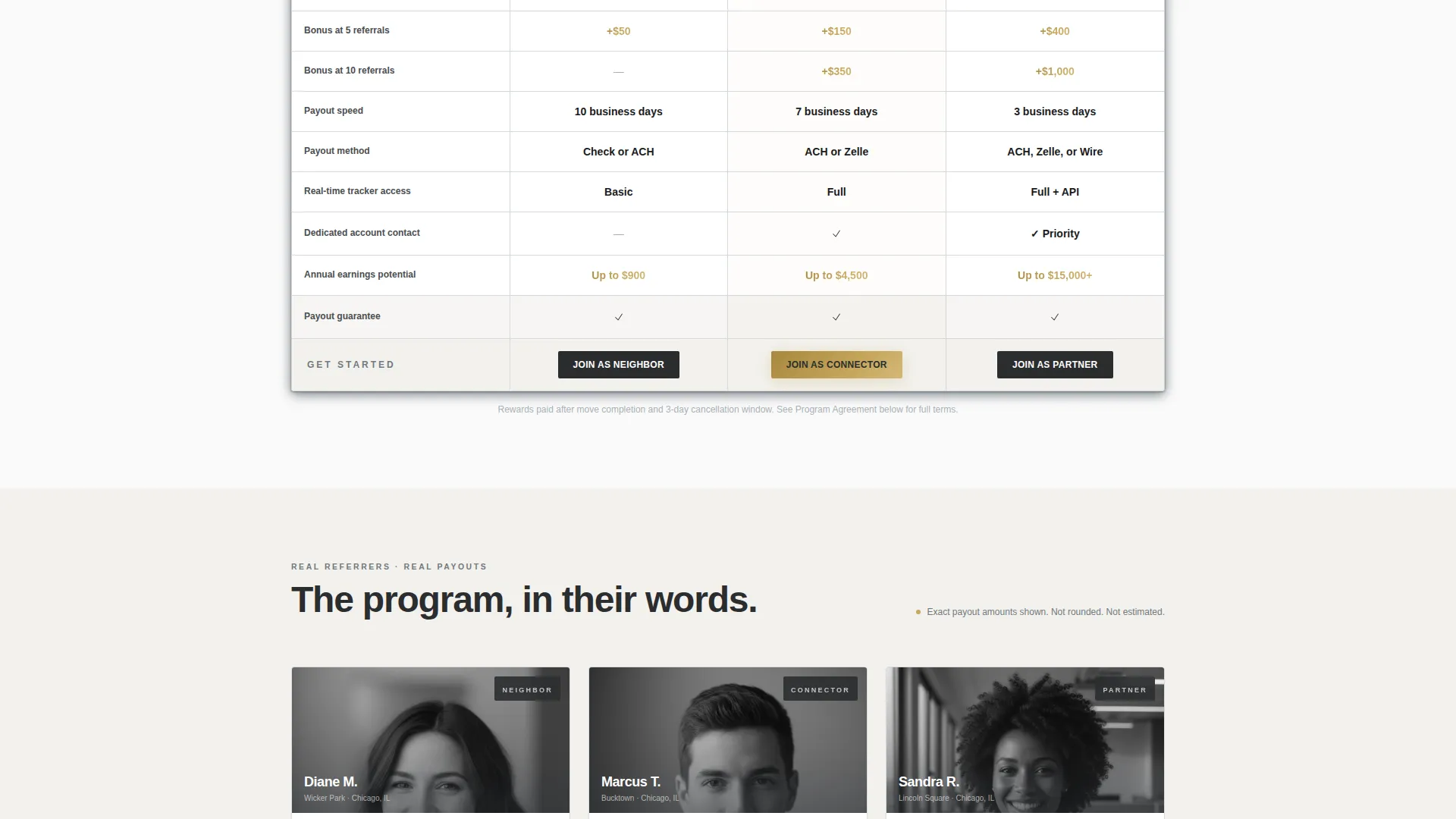 Moving Company Referral Program Landing Page Template