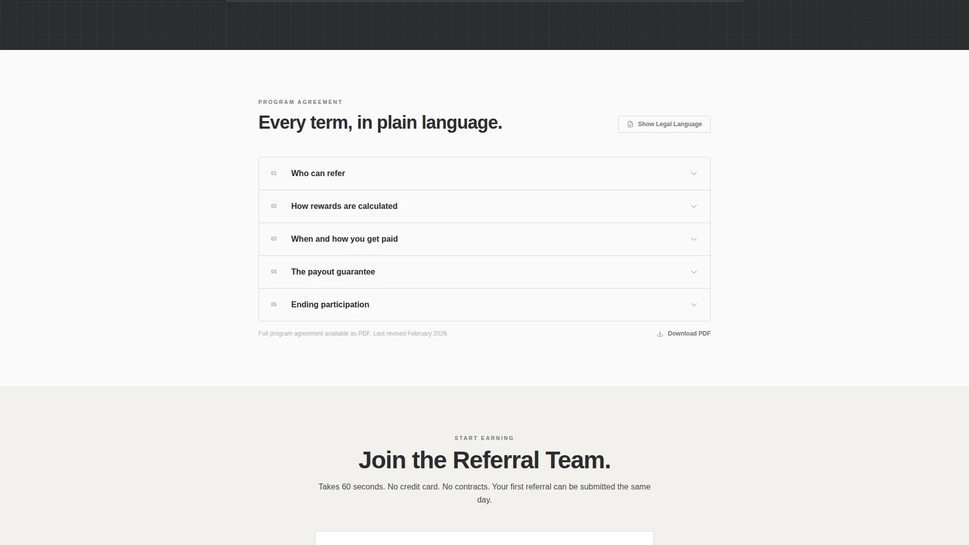 Moving Company Referral Program Landing Page Template