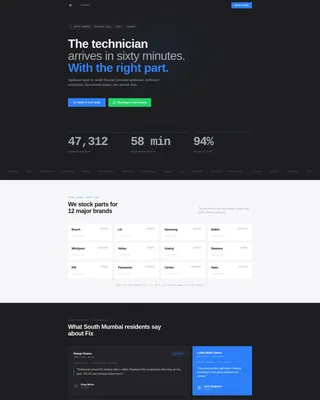 Rapid Appliance Repair Landing Page Template