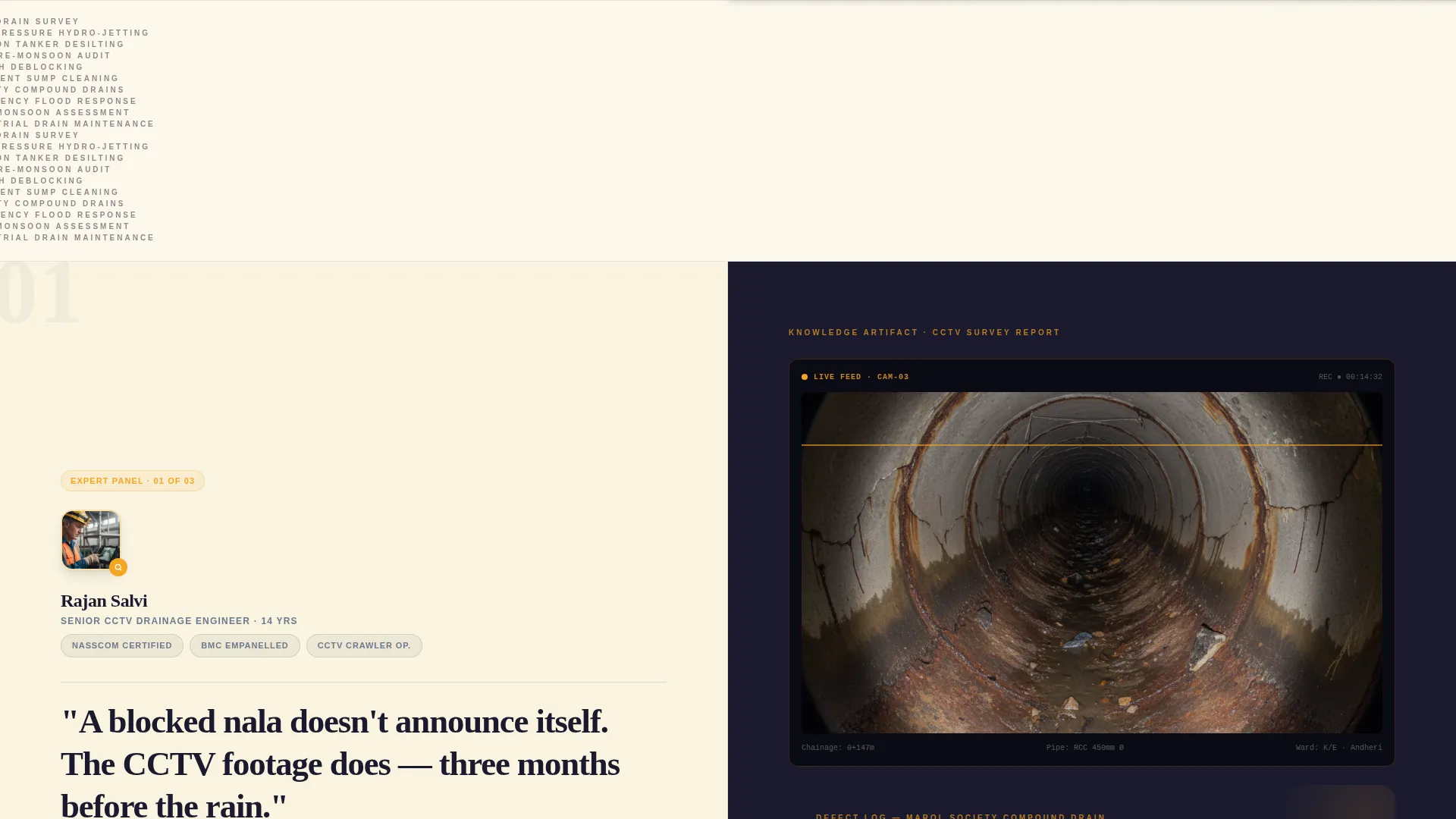 Mumbai Drainage Service Landing Page Template