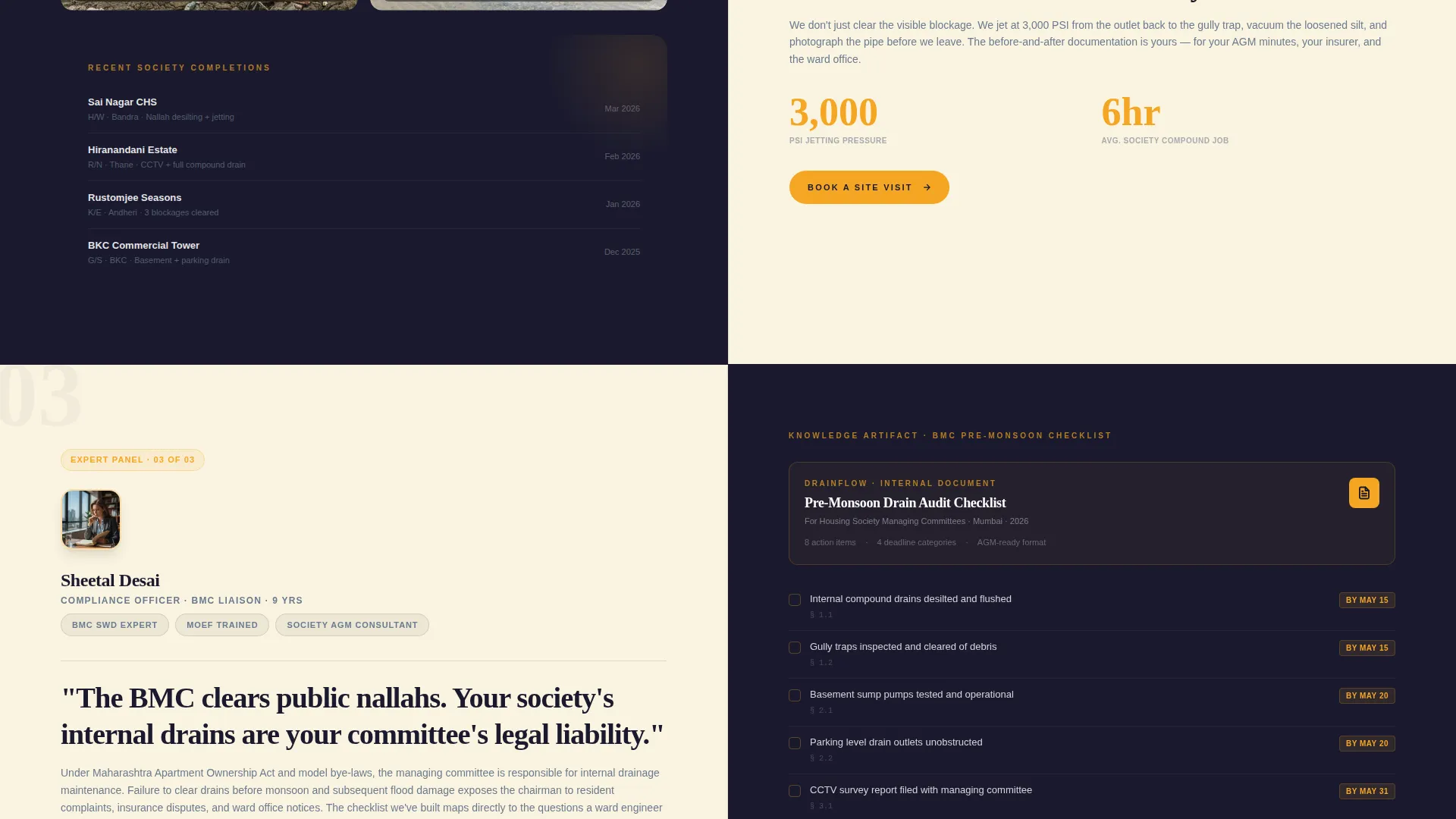 Mumbai Drainage Service Landing Page Template