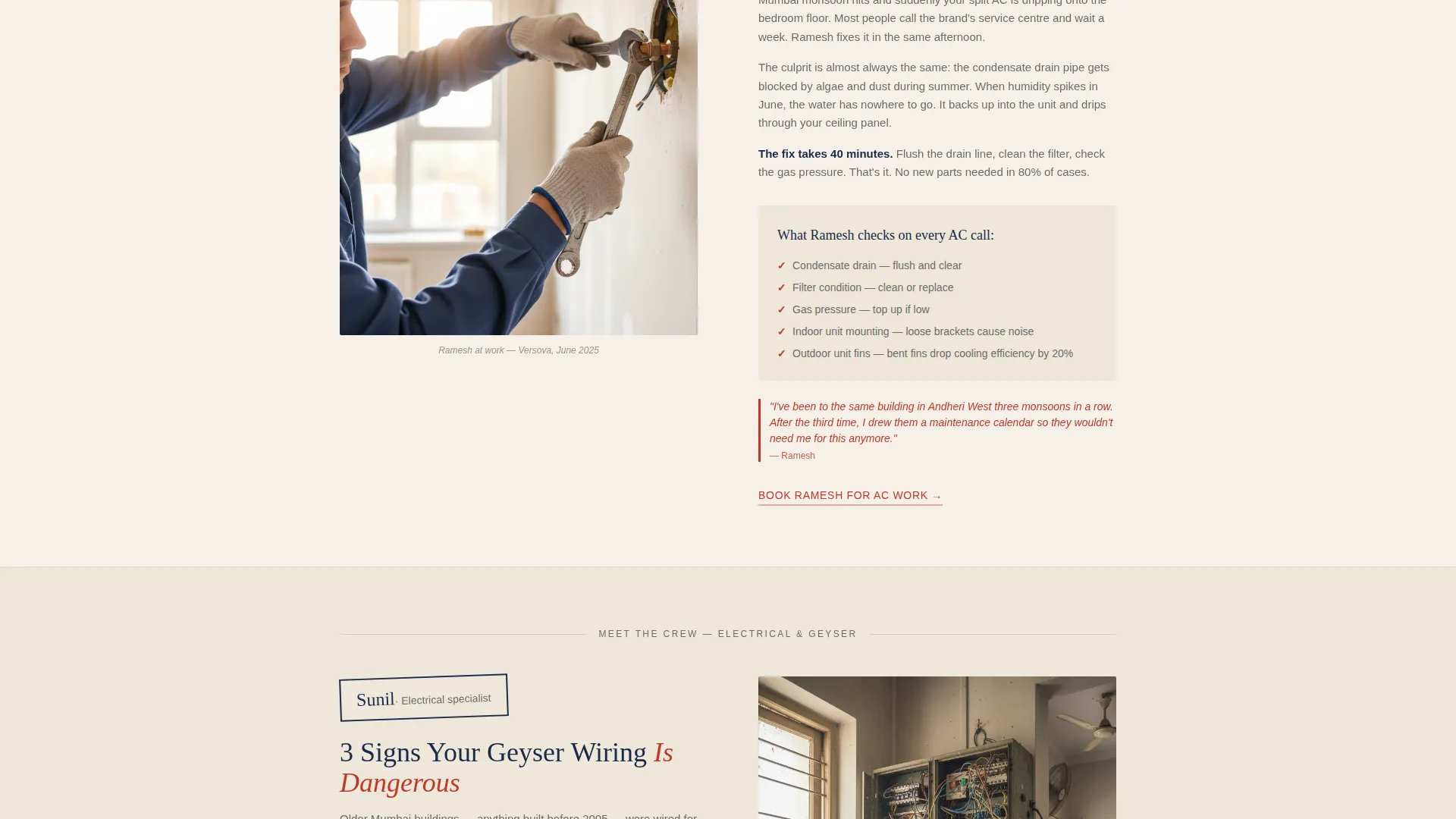 Handyman Landing Page Template for Local Services
