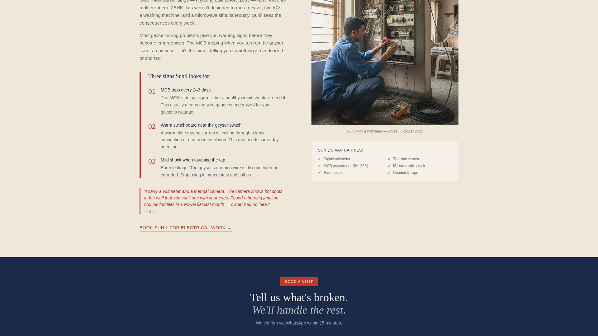 Handyman Landing Page Template for Local Services