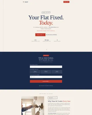 Handyman Landing Page Template for Local Services