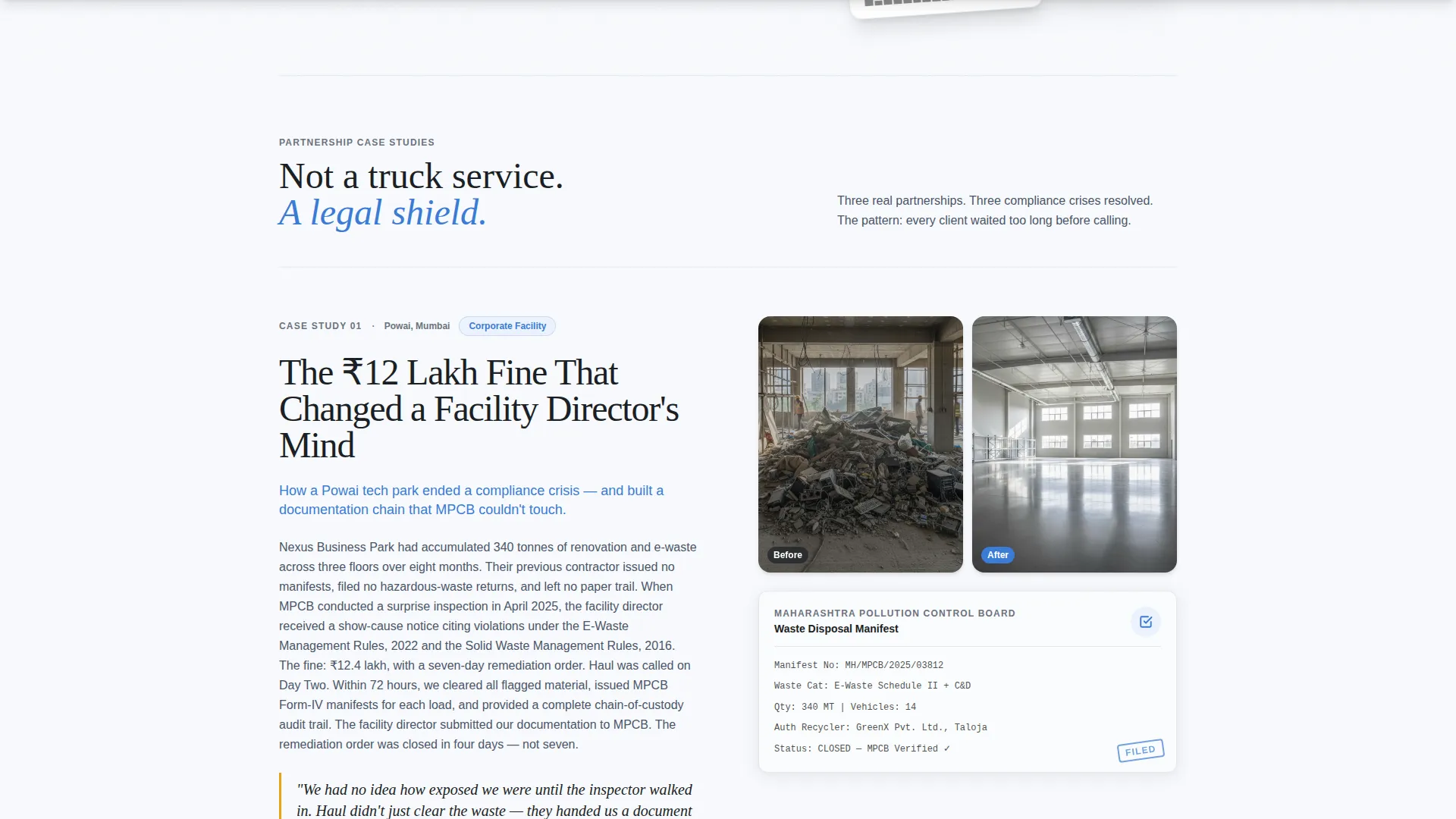 Junk Removal Landing Page Template for Mumbai B2B