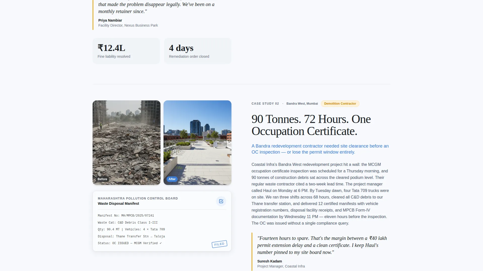 Junk Removal Landing Page Template for Mumbai B2B