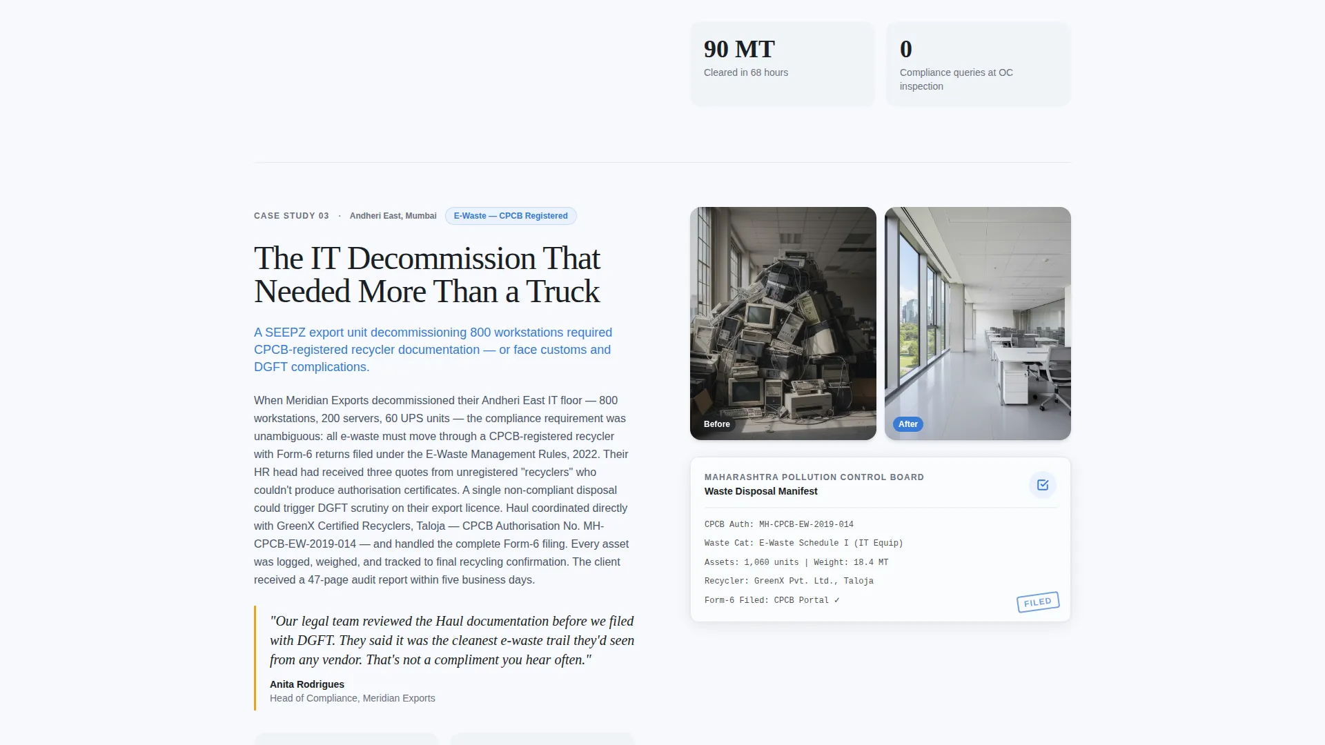 Junk Removal Landing Page Template for Mumbai B2B