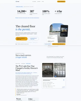 Junk Removal Landing Page Template for Mumbai B2B