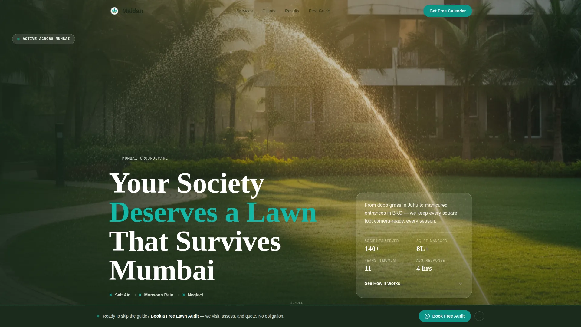 Mumbai Lawn Care Service Landing Page Template