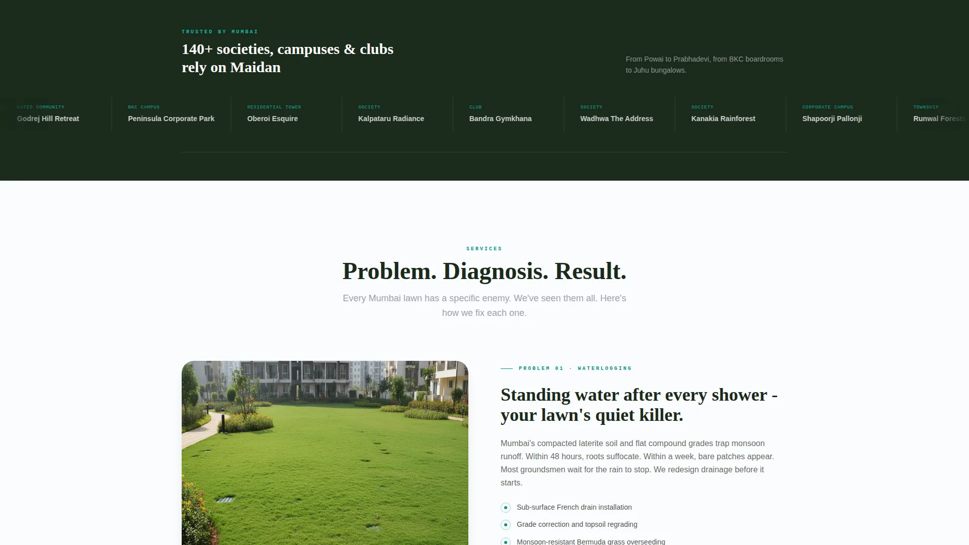 Mumbai Lawn Care Service Landing Page Template