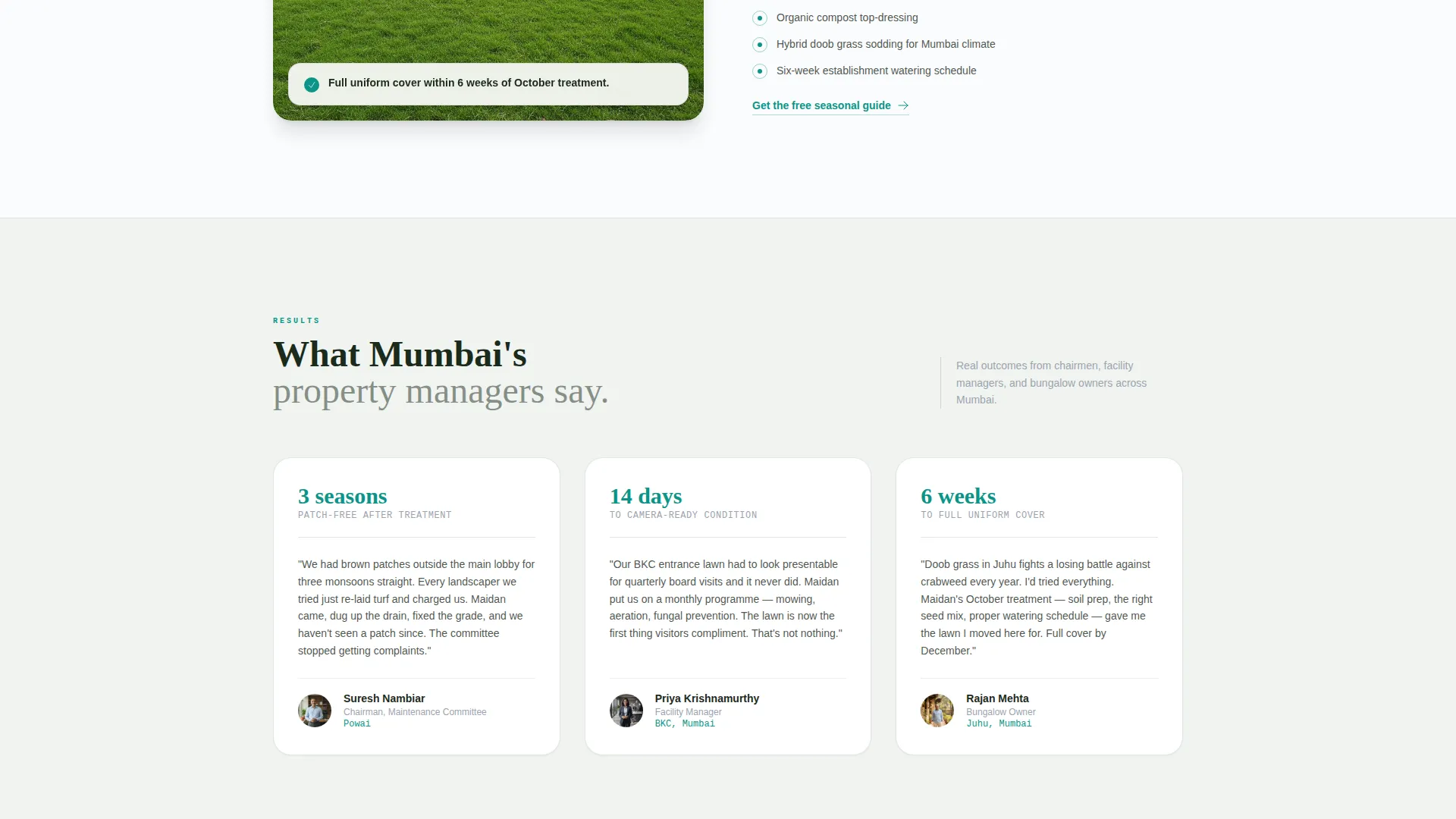 Mumbai Lawn Care Service Landing Page Template
