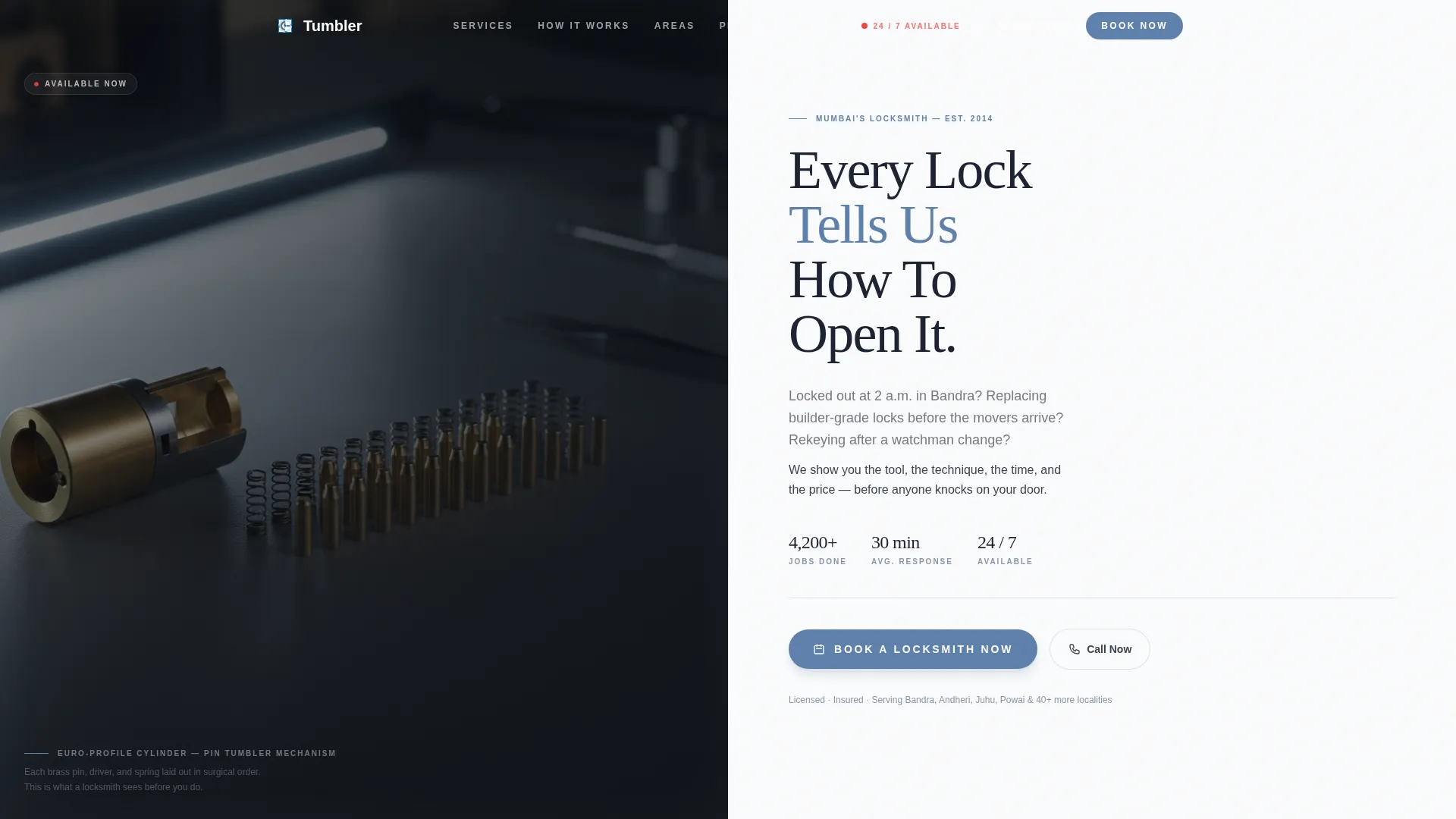 Expert Commercial Locksmith Landing Page Template