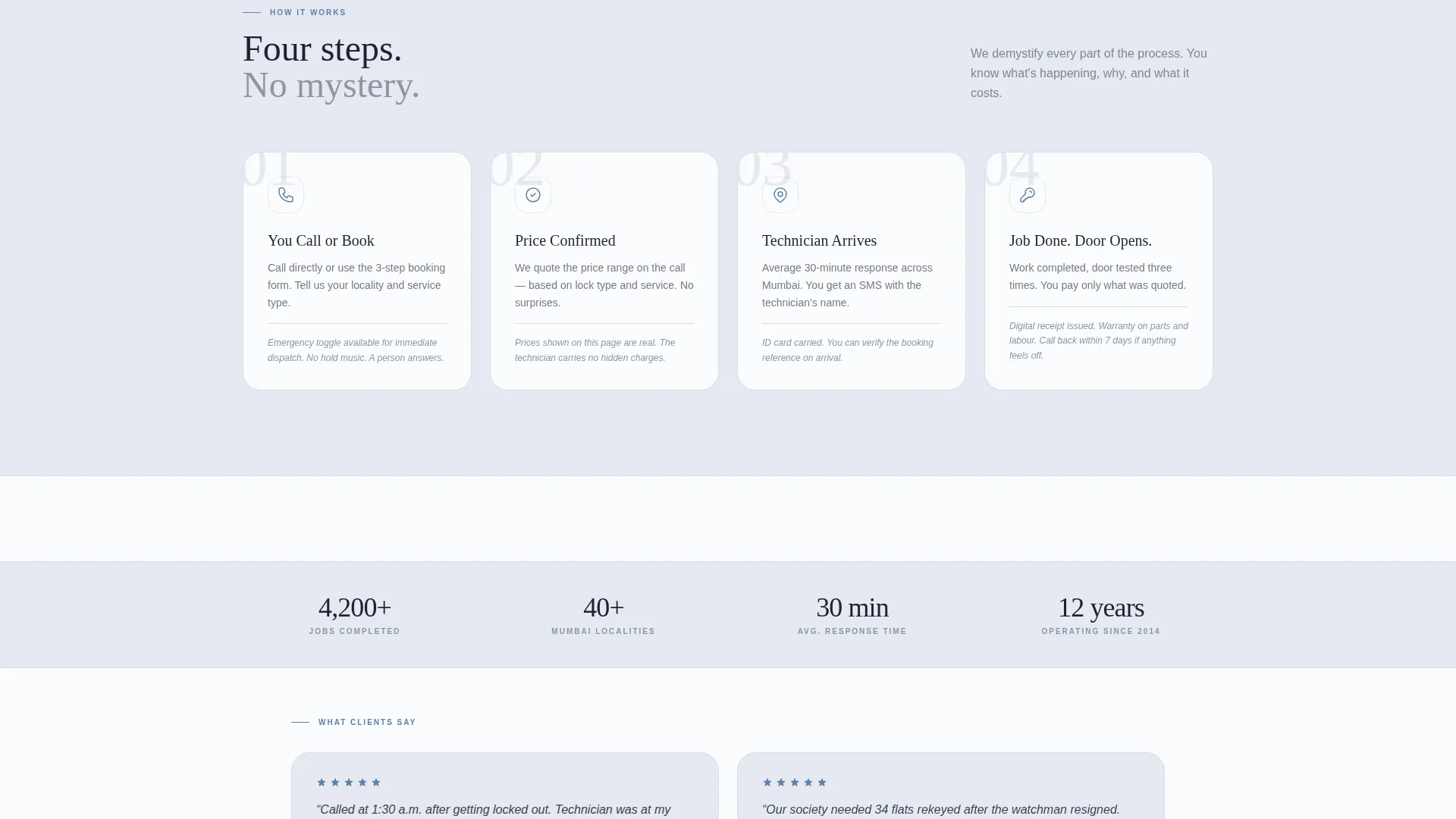 Expert Commercial Locksmith Landing Page Template