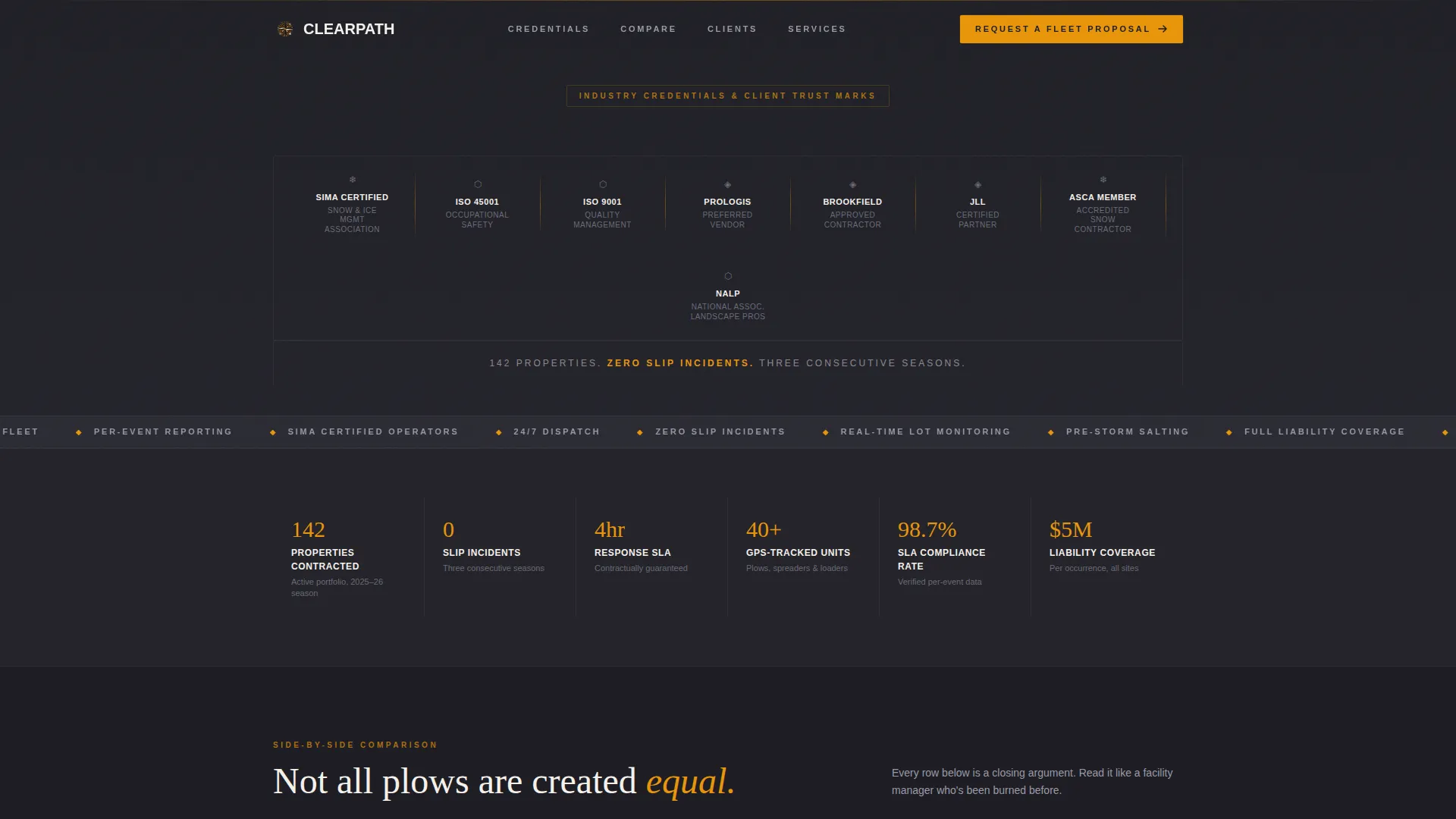 Elite Snow Removal Landing Page Template