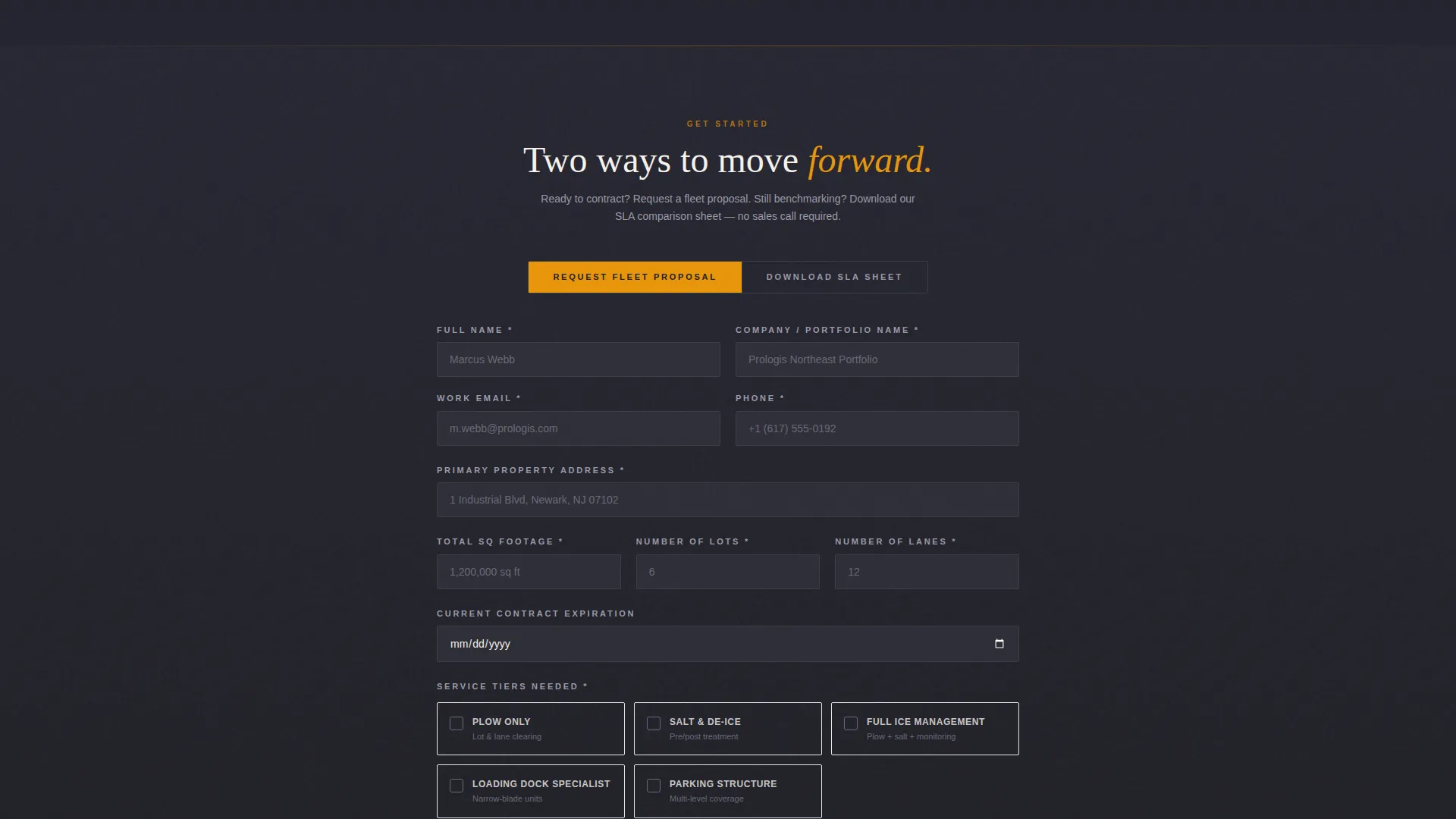 Elite Snow Removal Landing Page Template
