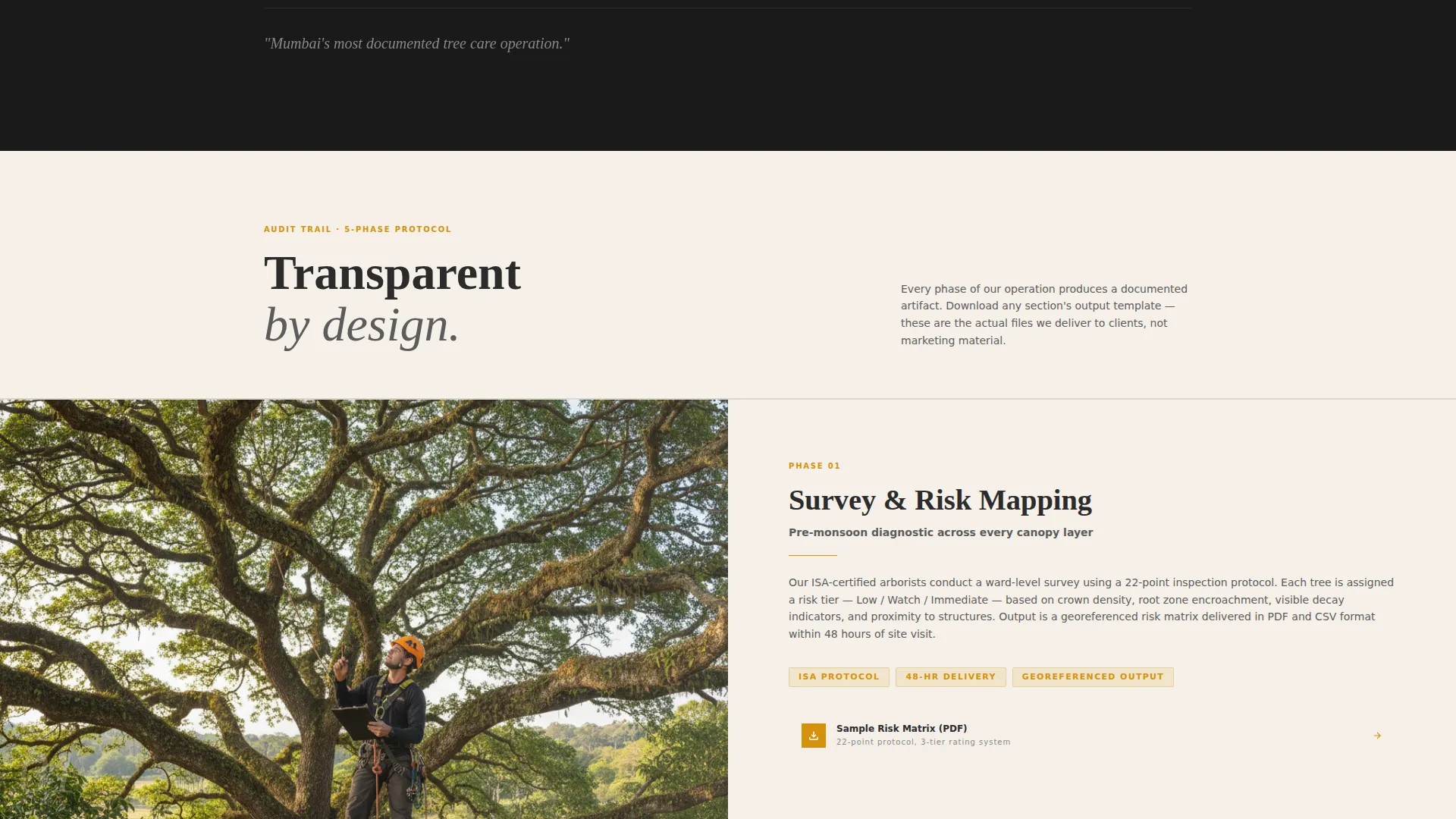 Arborist Landing Page Template for Professional Tree Services