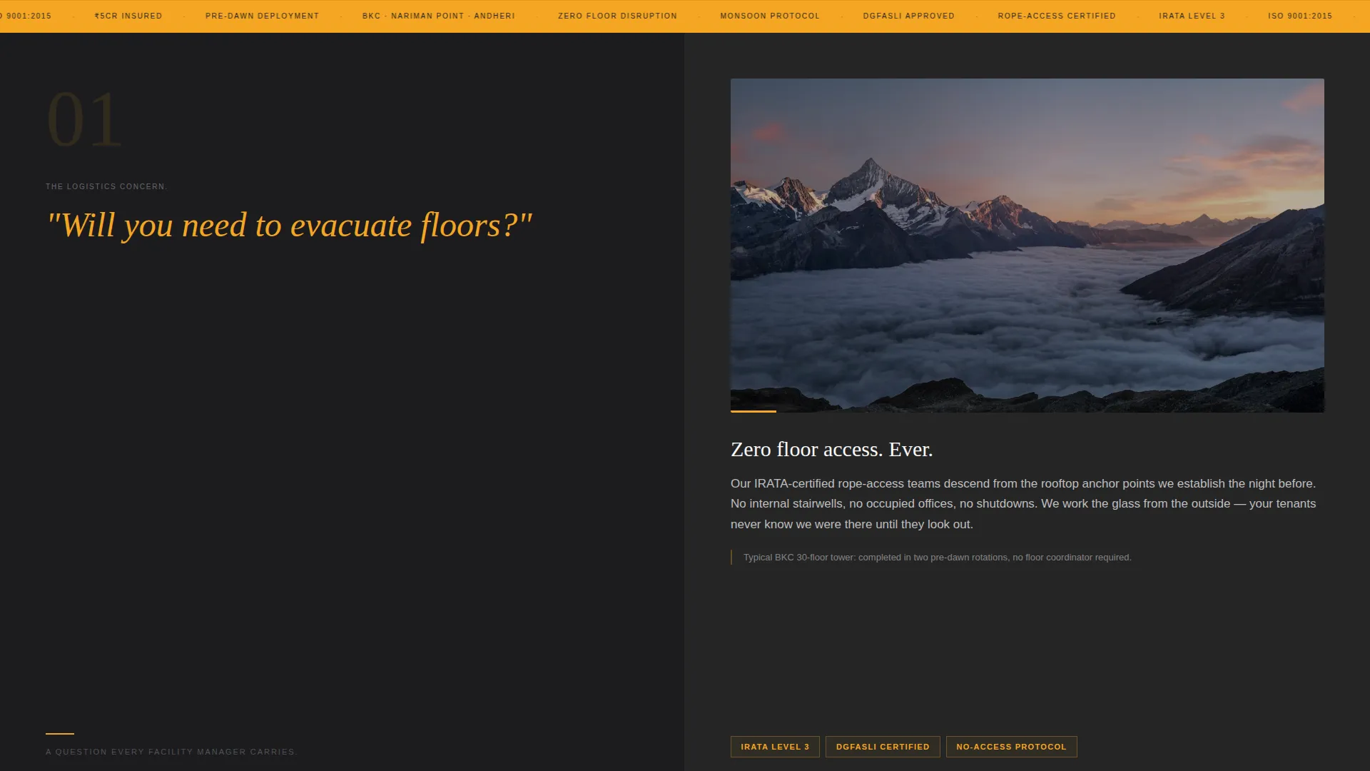 Elite Highrise Window Cleaning Landing Page Template