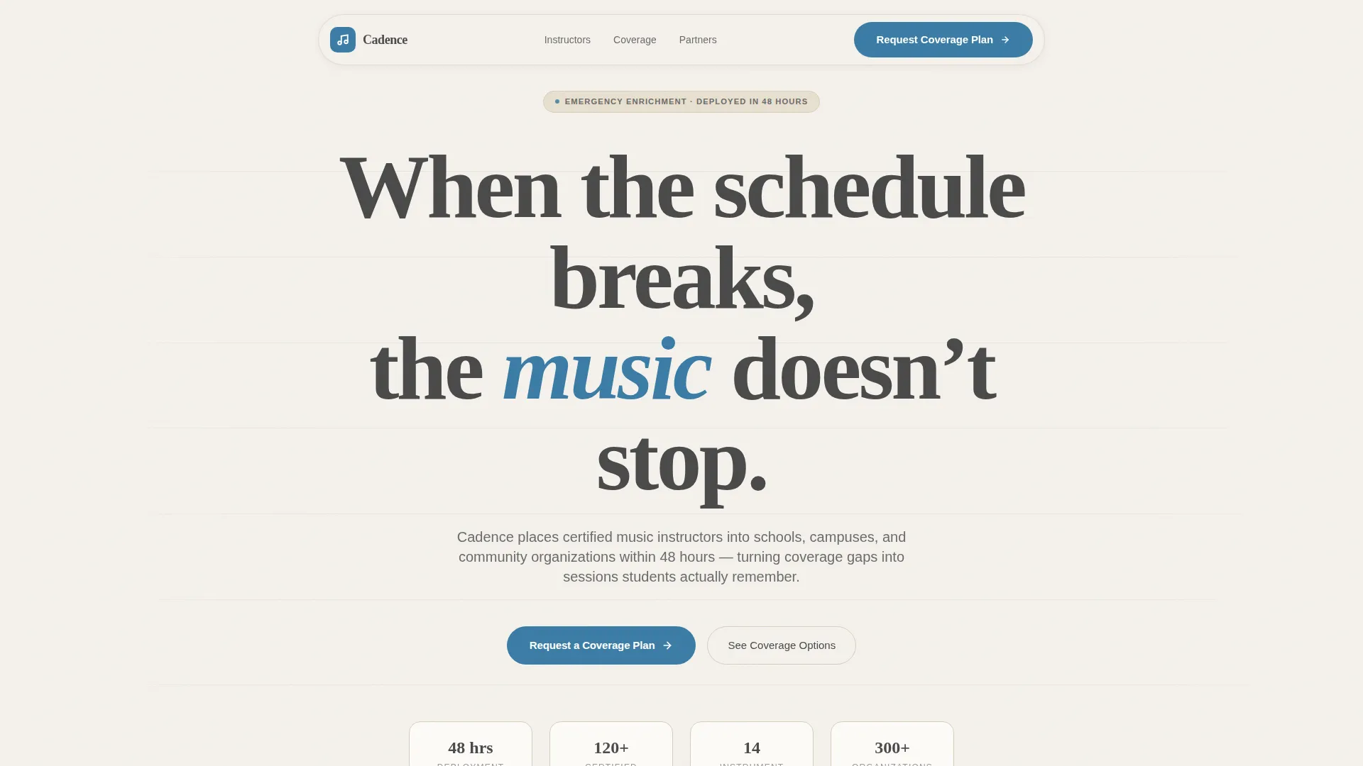 Music School Marketing Portfolio & Case Study Website Template
