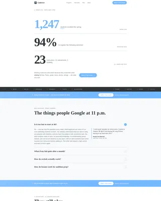 Music School Marketing FAQ & Common Questions Website Template