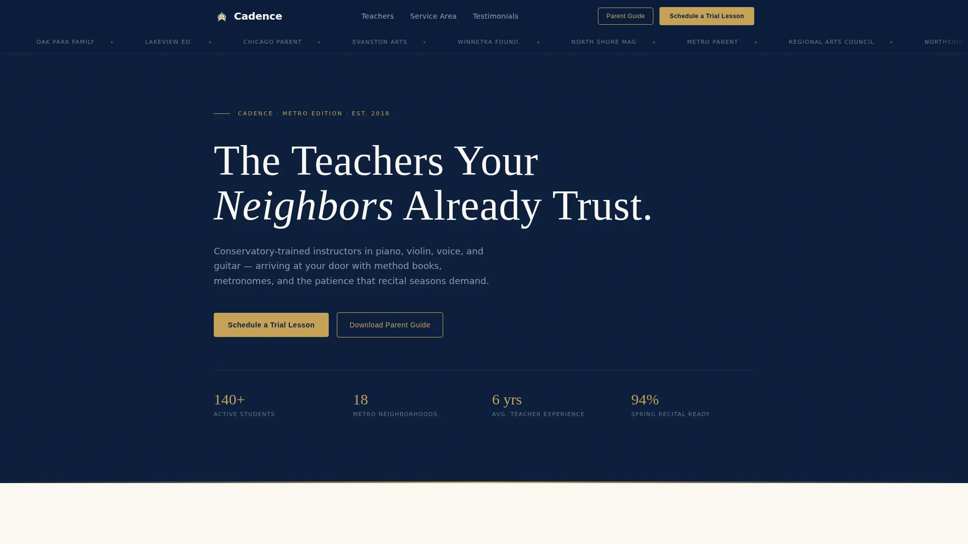 Expert Music Instruction Landing Page Template