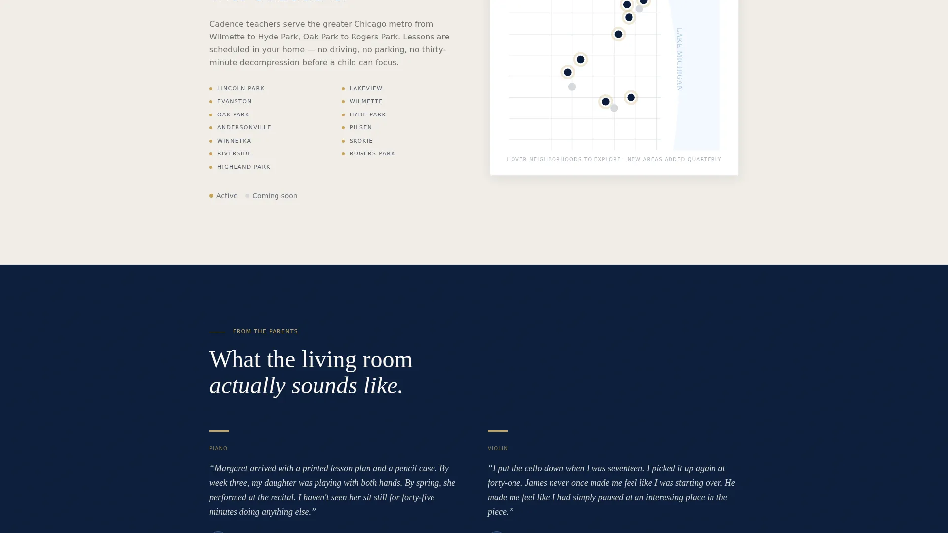 Expert Music Instruction Landing Page Template