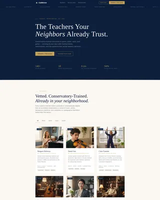 Expert Music Instruction Landing Page Template