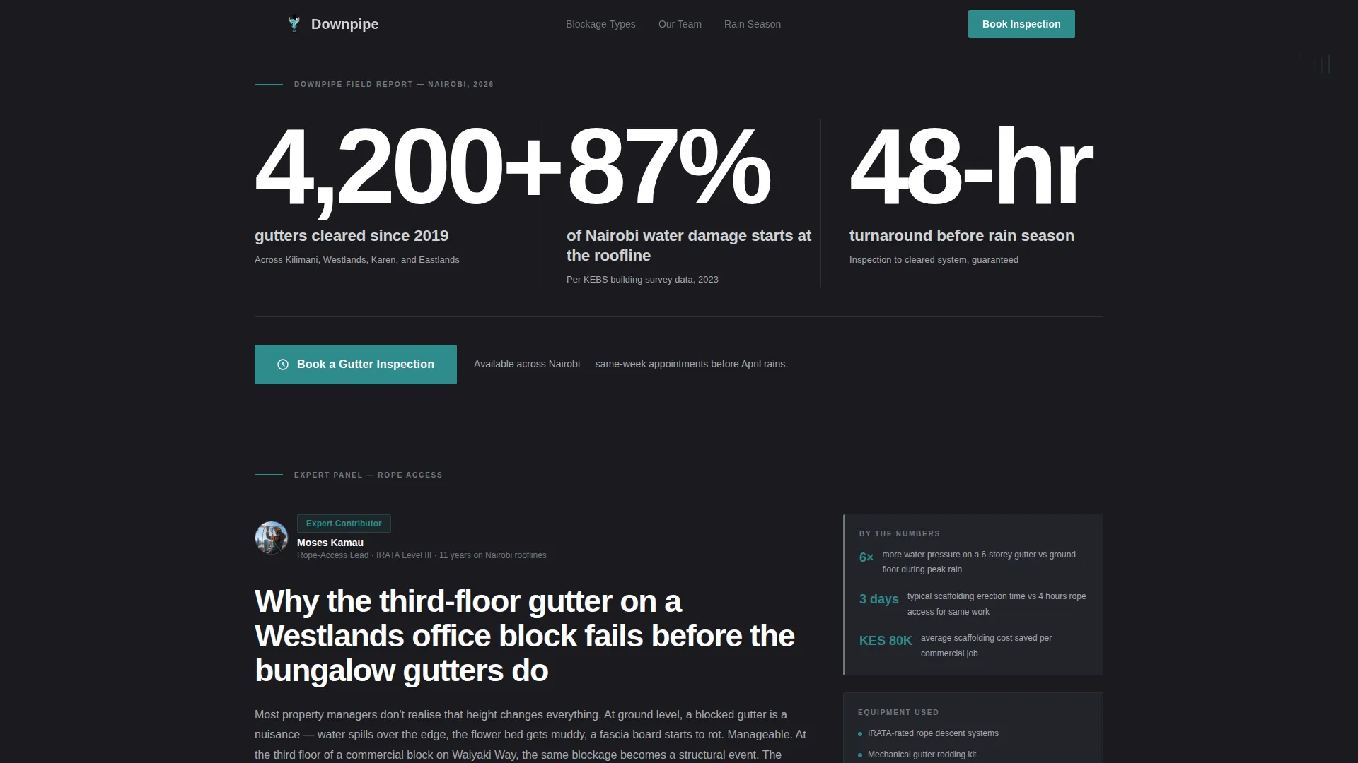 Authoritative Guttercleaning | Free Website Template | Rocket