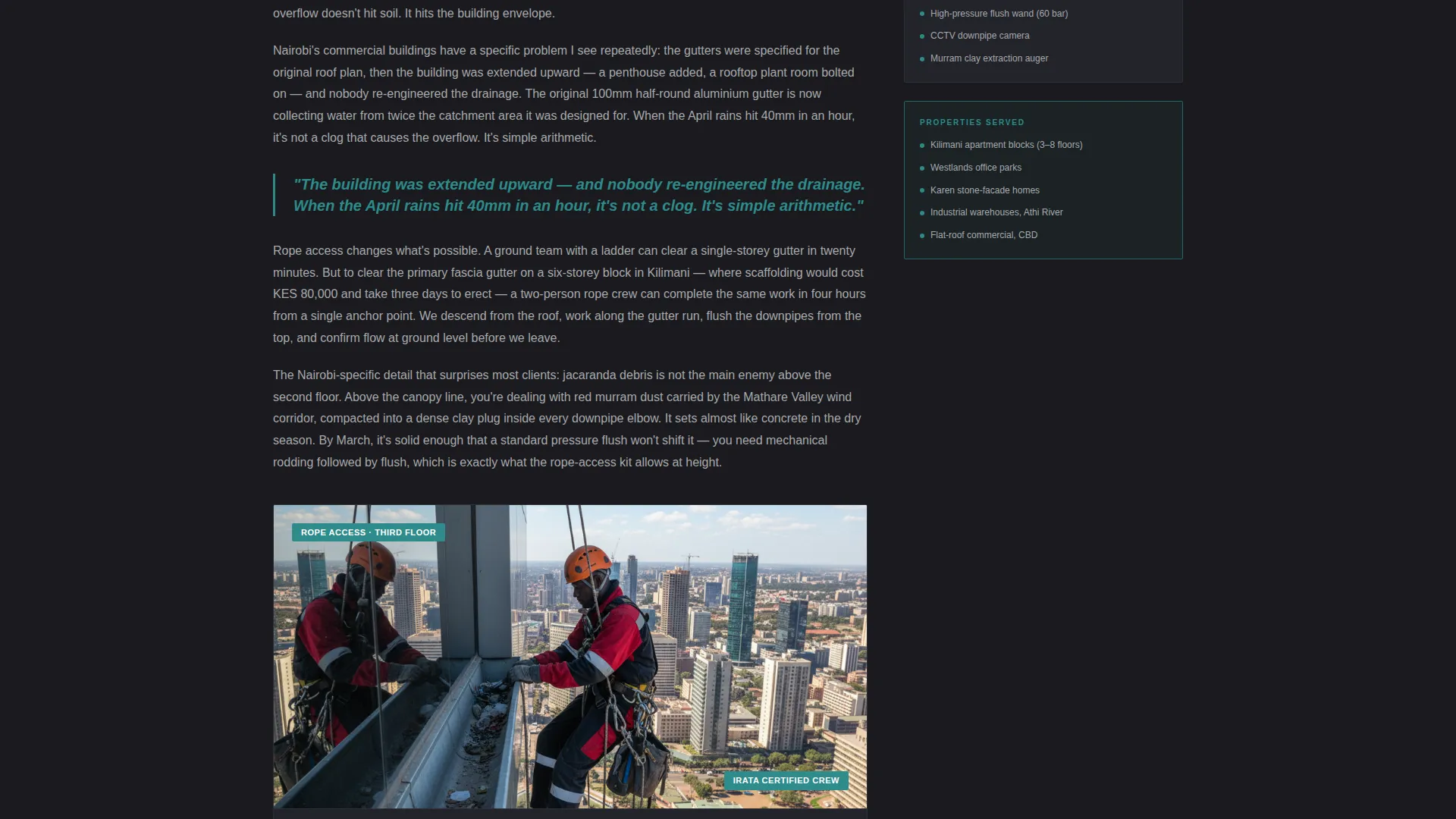 Authoritative Guttercleaning | Free Website Template | Rocket