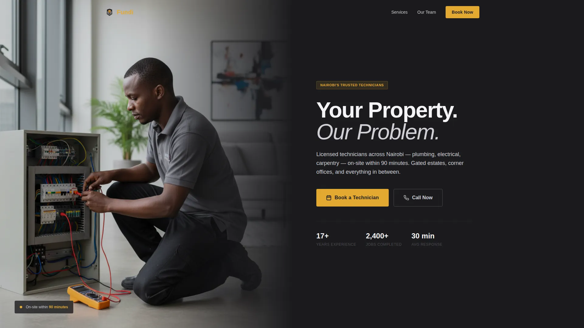 Trusted Handyman | Free Website Template | Rocket