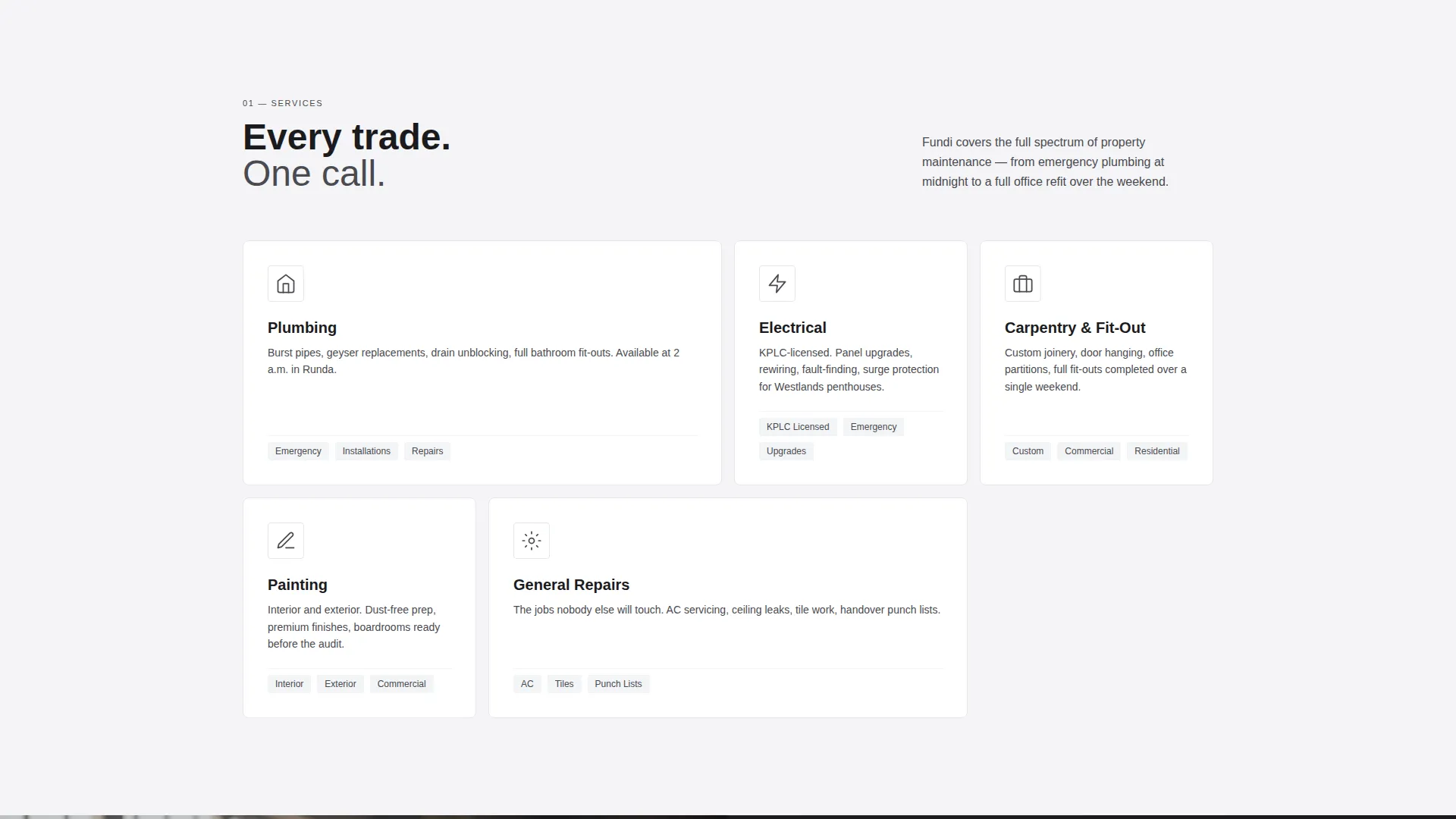 Trusted Handyman | Free Website Template | Rocket