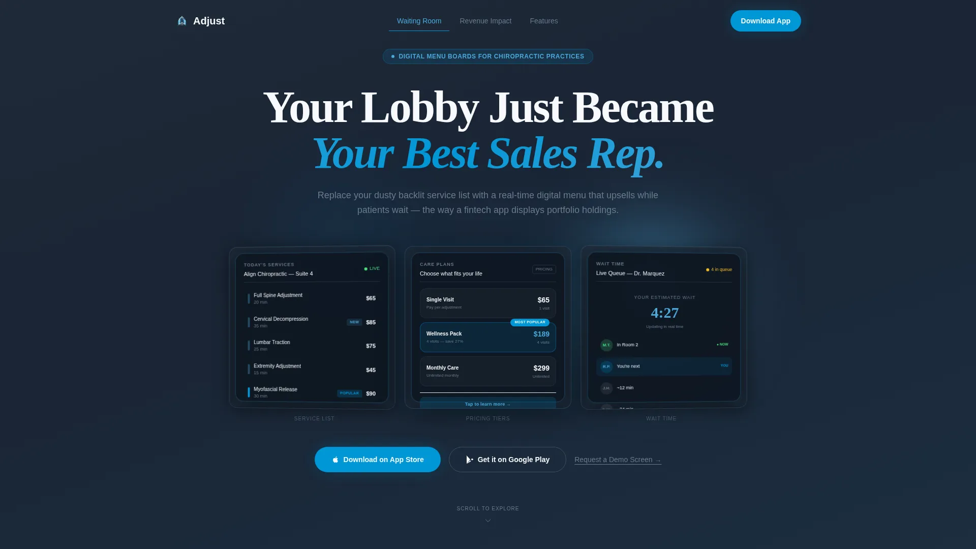 Chiropractic Digital Presence Pricing Website Template