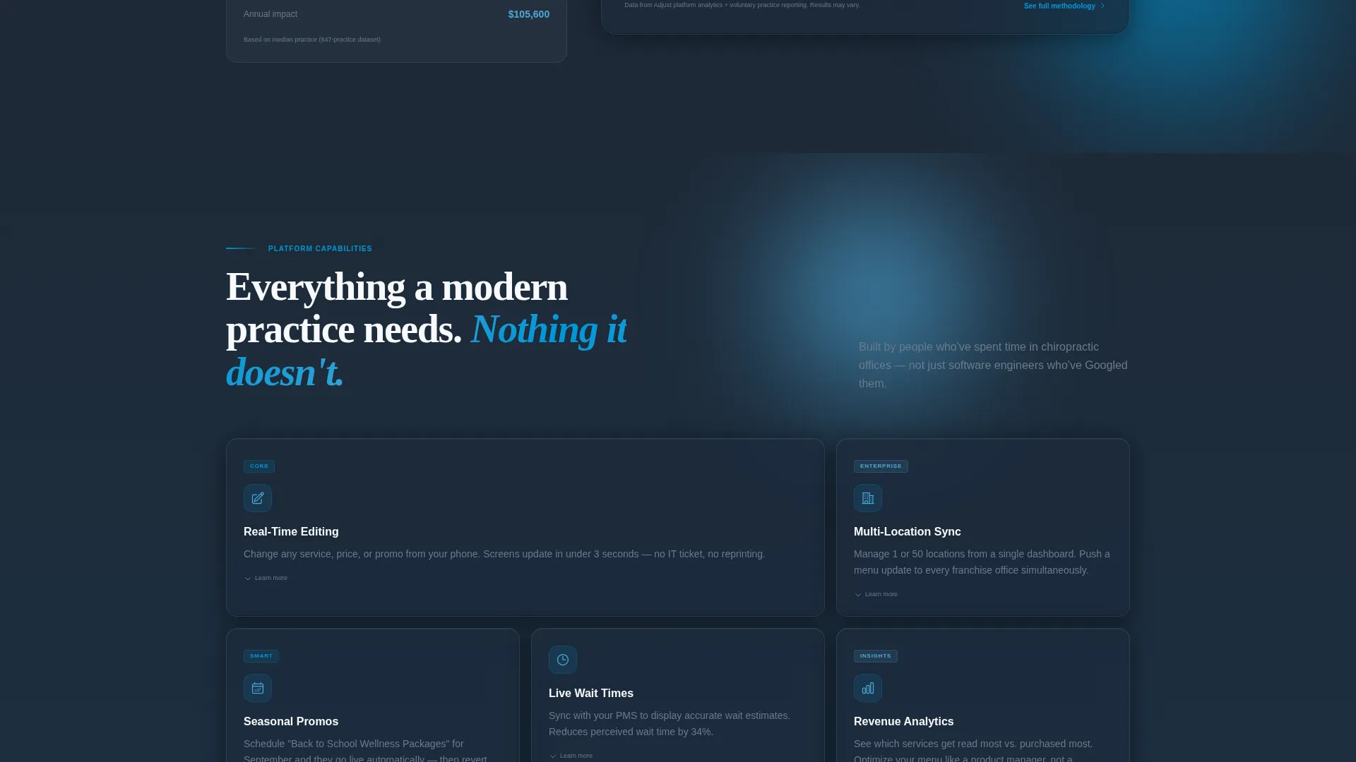 Chiropractic Digital Presence Pricing Website Template