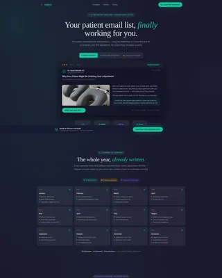 Chiropractic Email Newsletter Landing Page Template